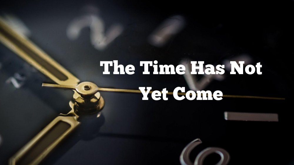 The Time Has Not Yet Come Image