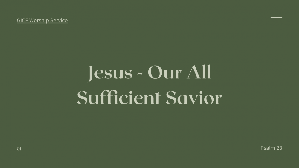 Jesus - Our All-Sufficient Savior Image